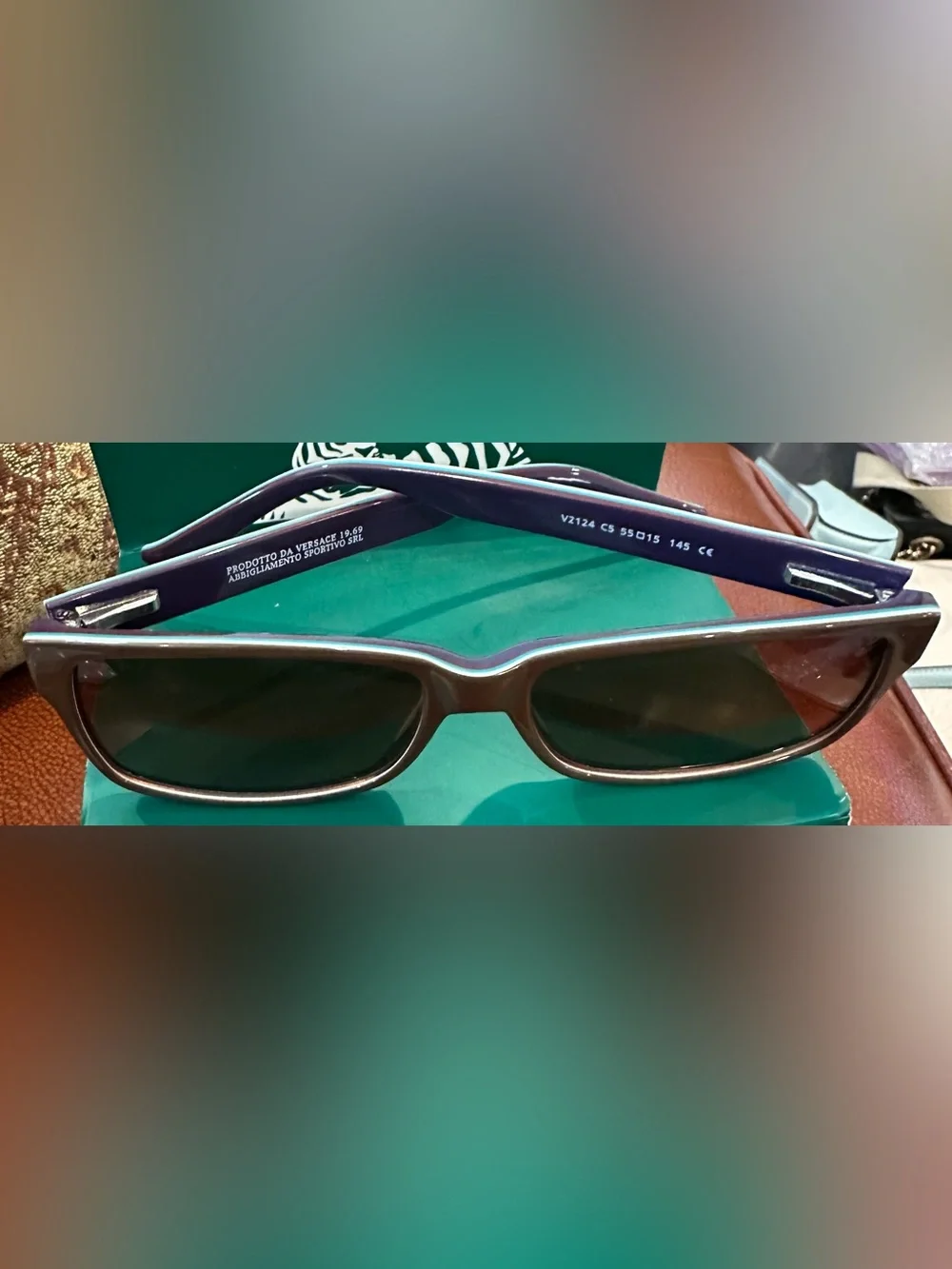 Versace 19.69 Abbigliamento Sportivo SRL Milano Italy Sunglasses Brown Multi NEW